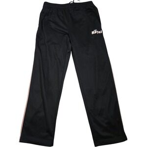 intage Royal Track Pants Mens M Black Orange Stripe Italian Sportswear‎ 90s